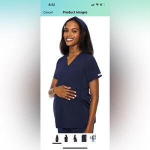 Navy med couture maternity scrubs